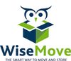 The logo for wise move shows an owl coming out of a box.