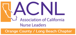 The logo for the acnl association of california nurse leaders