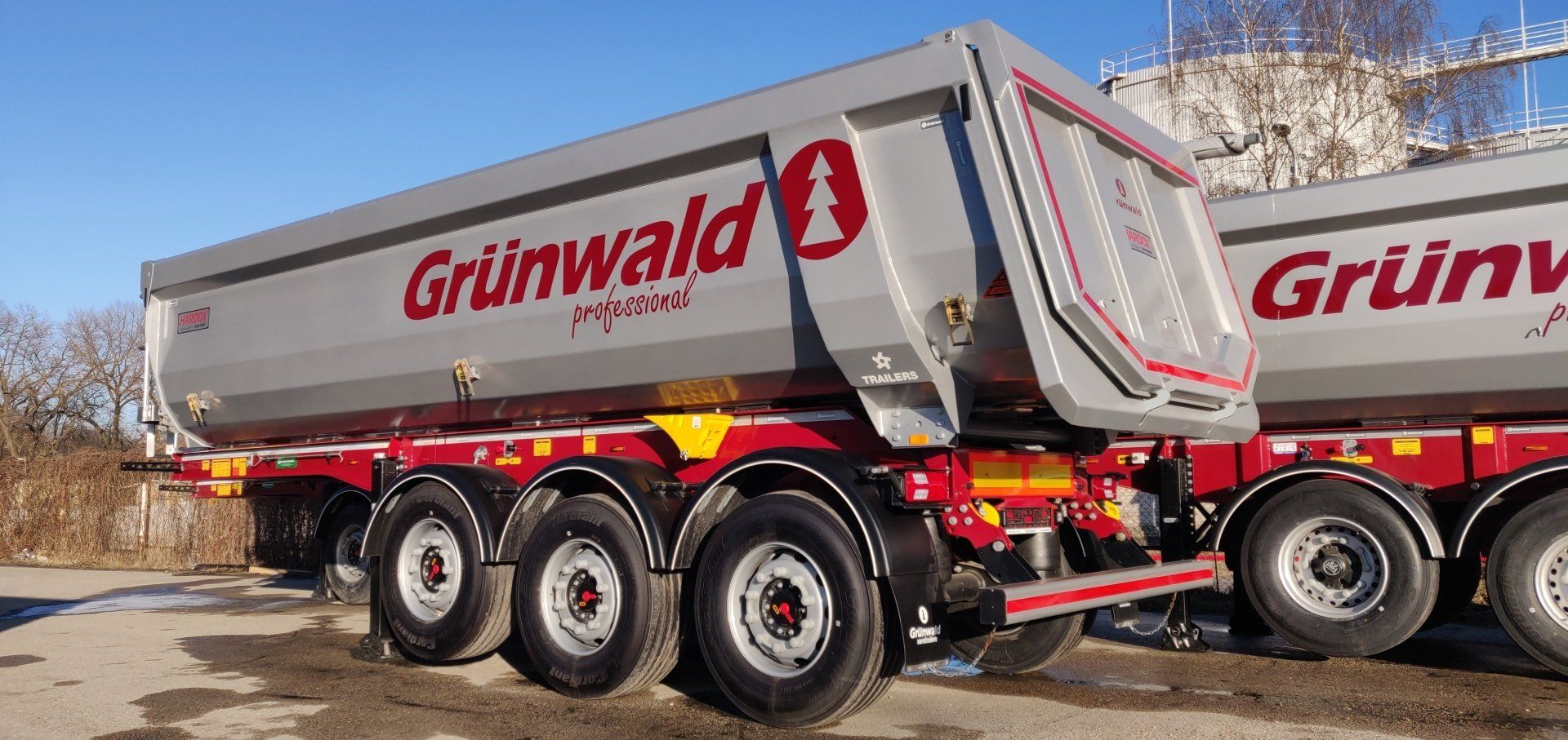 Langendorf, wielton, bodex, reisch,carnehl 24 kbm HARDOX pašizgāzējs, piekabe, puspiekabe, самосвал, tipper, dumper