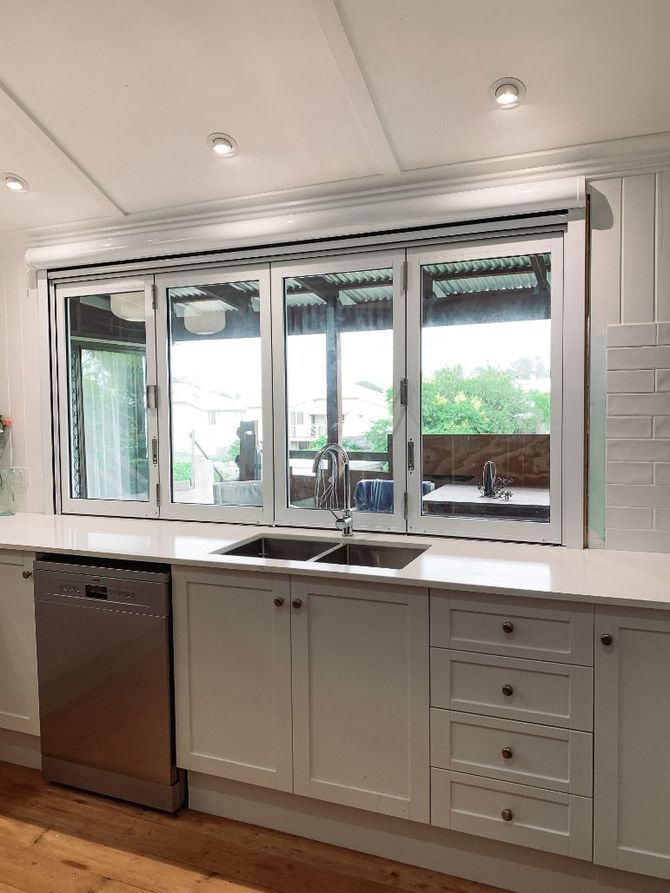 Bi Fold Kitchen Window — Richters Joinery in Bundaberg, QLD