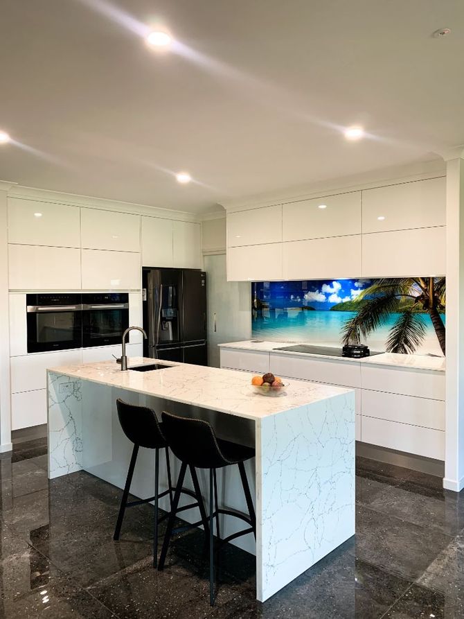 High Chairs with Kitchen Countertop — Richters Joinery in Bundaberg, QLD