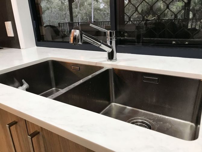 Double Kitchen Sink — Richters Joinery in Bundaberg, QLD