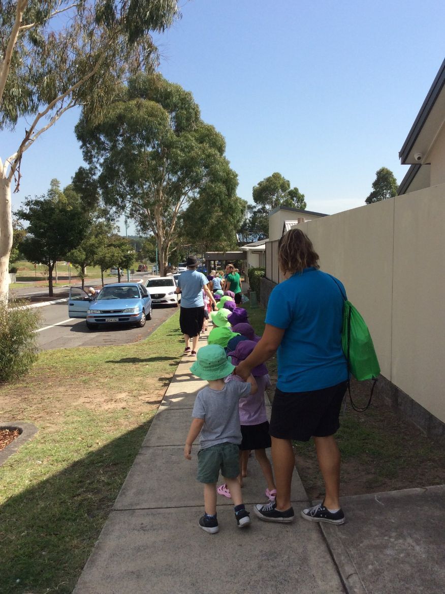 Children Line Up For Fire Drill Practice — Early Childhood Education in Central Coast, NSW