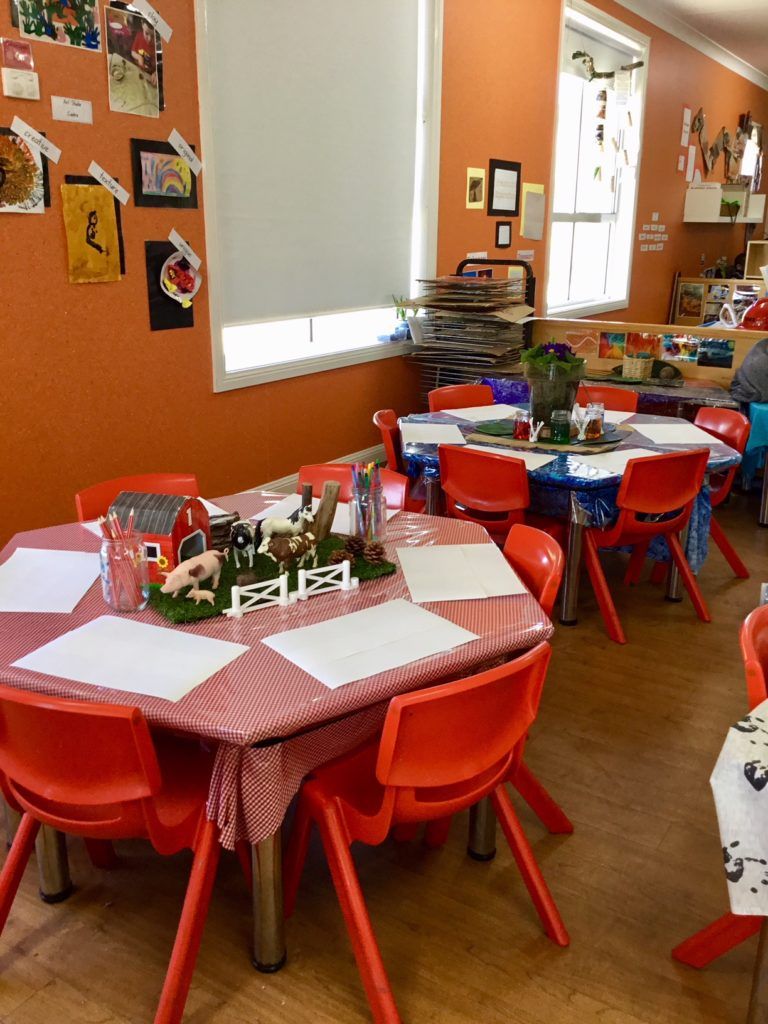 Orange Wombats Room Tables And Chairs — Early Childhood Education in Central Coast, NSW