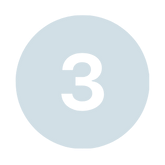 The number three is written in a white circle on a white background.