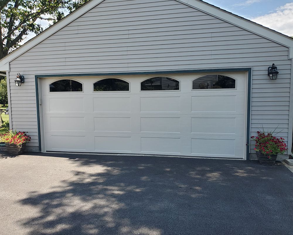 White Garage Door with Window Glass — Mountville, PA — Park Place Doors