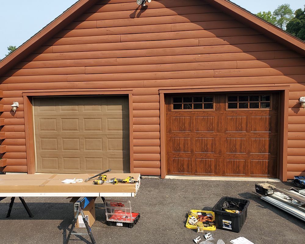 Brown Wooden Garage Door — Mountville, PA — Park Place Doors