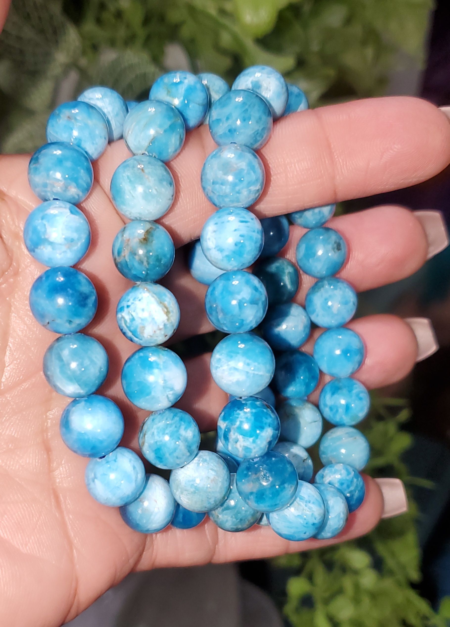 Apatite bead bracelets 1pc