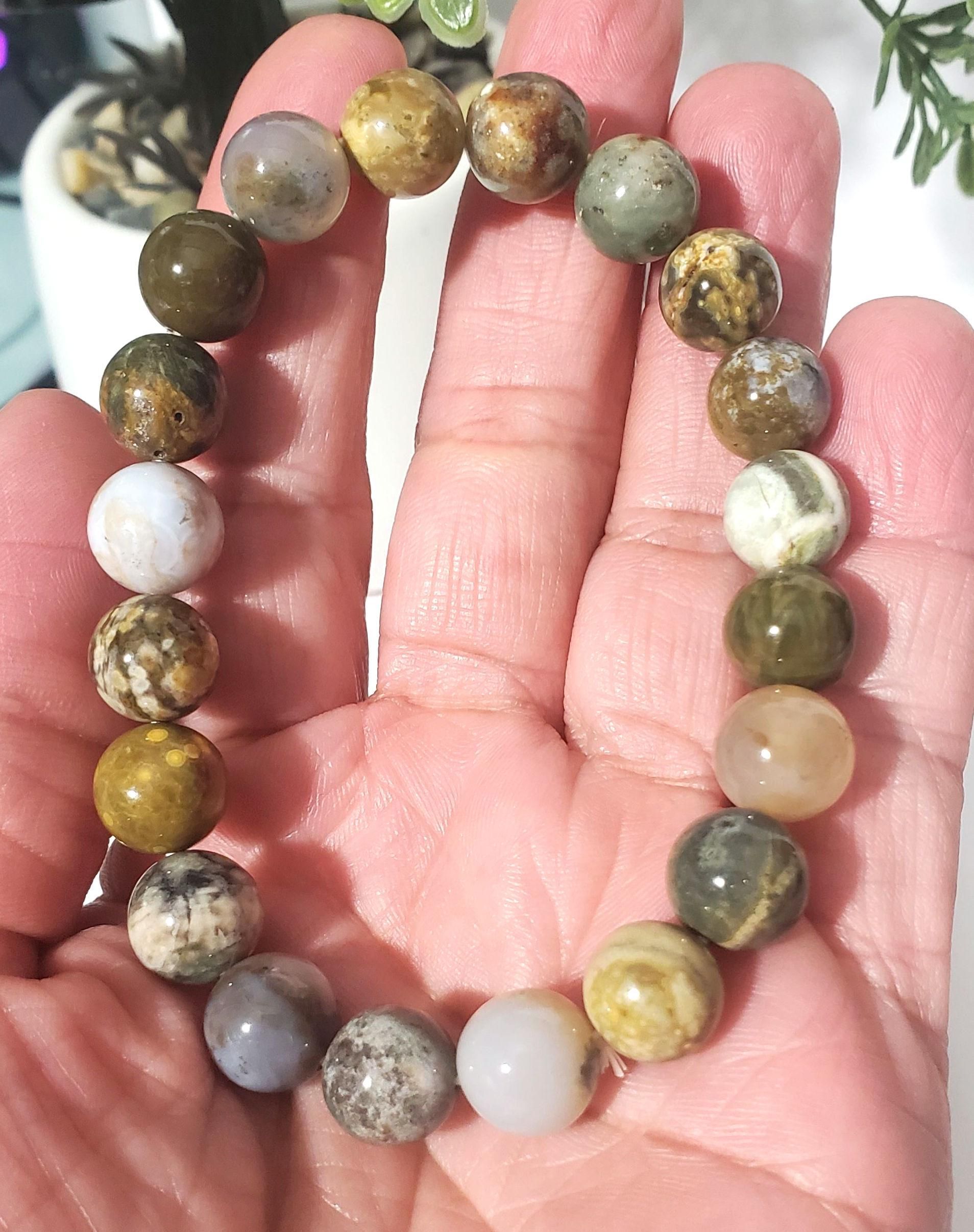 Ocean Jasper Stretch Bracelet for Natural Elegance 1pc