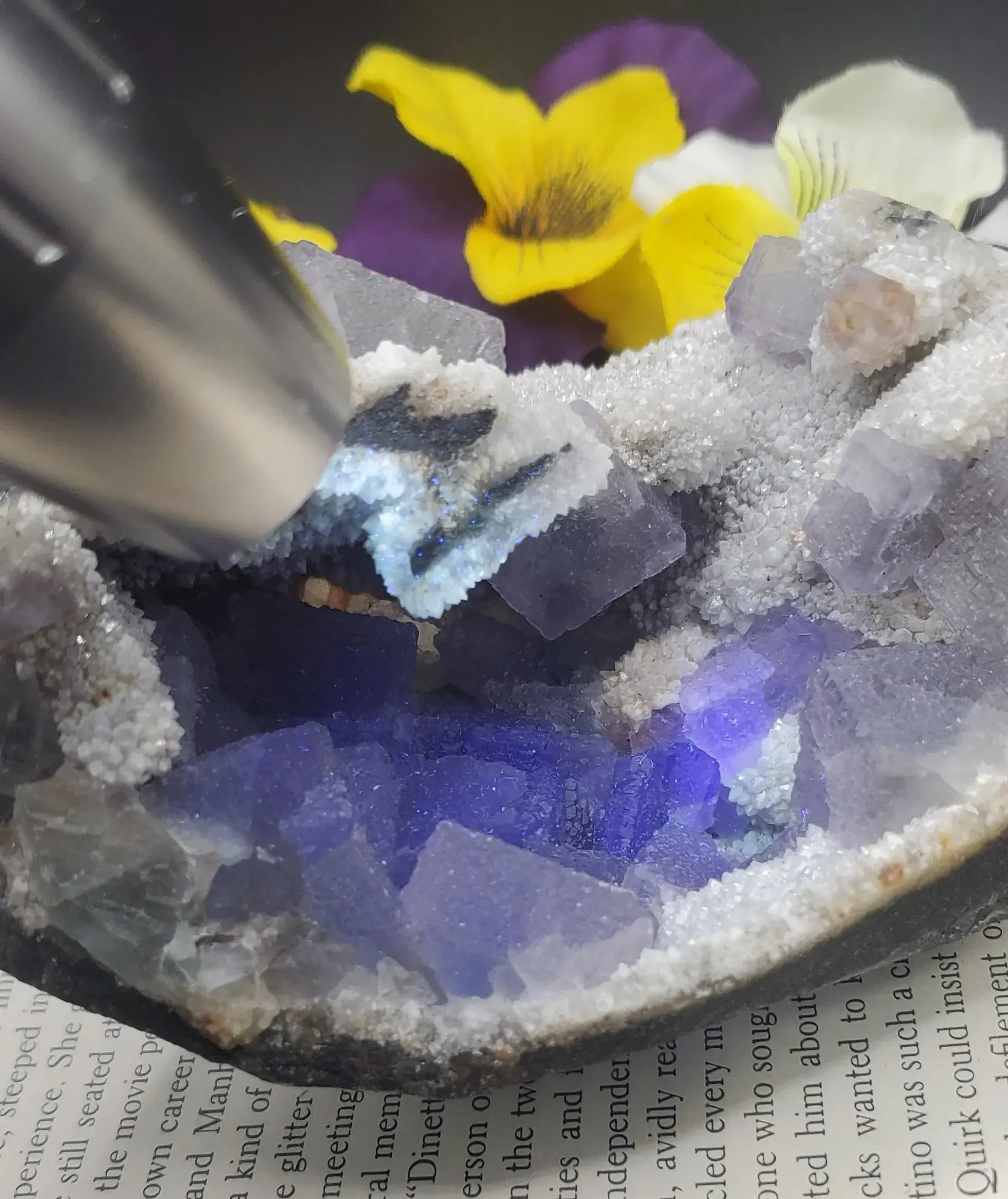 Morandi- fluorite from Inner Mongolia uv-reactive 536g (1lb 3oz)