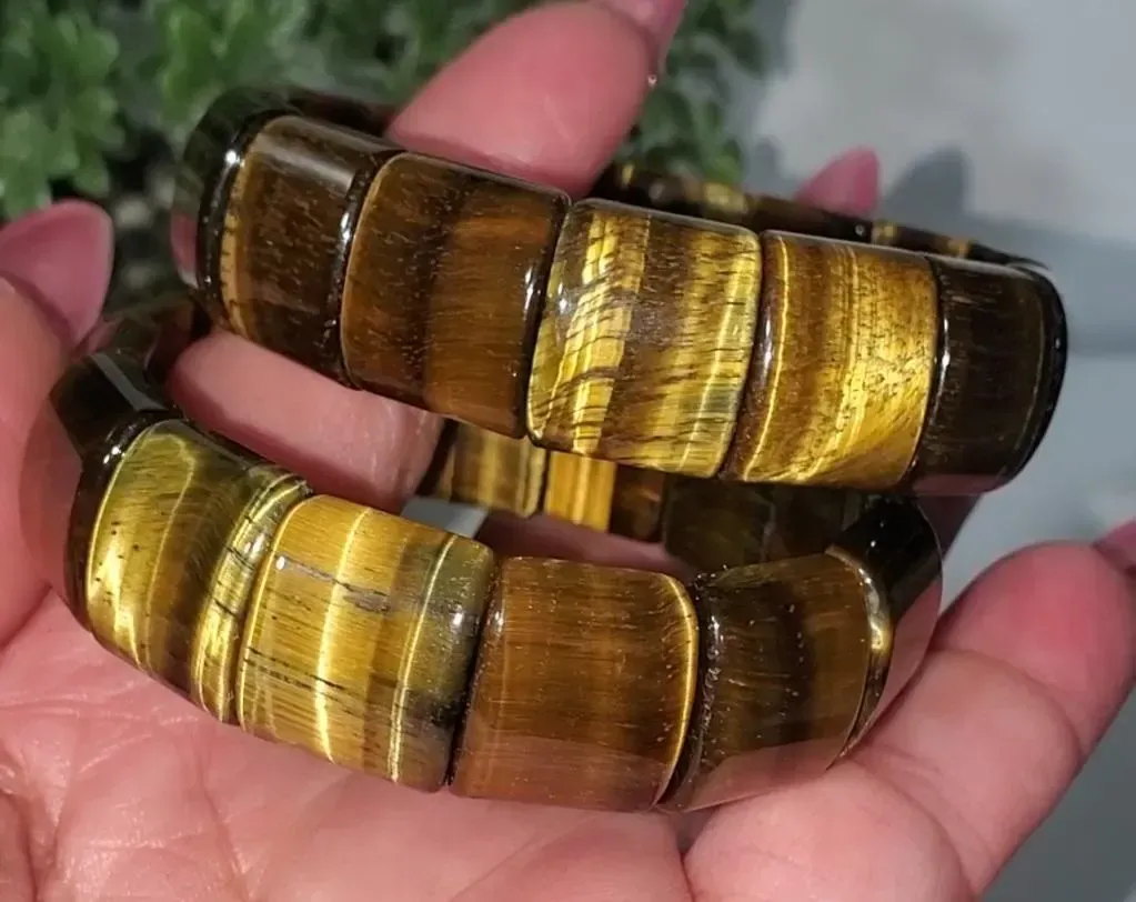 Tiger's Eye 13.6mm Beads Bracelet 5.5