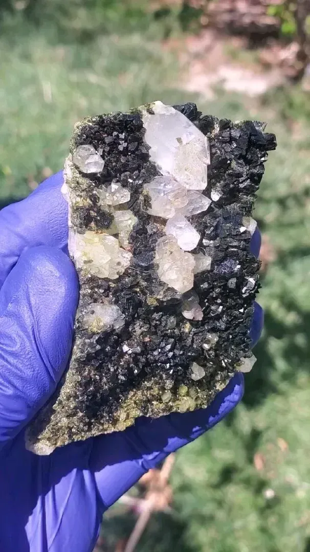 Forest Epidote Quartz Cluster 122g Turkey