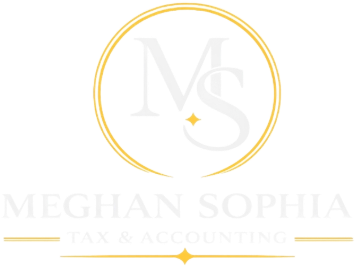 Logo: Blue arcs framing cursive