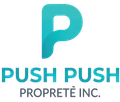 Un logo pour une entreprise appelée push push propreté inc.