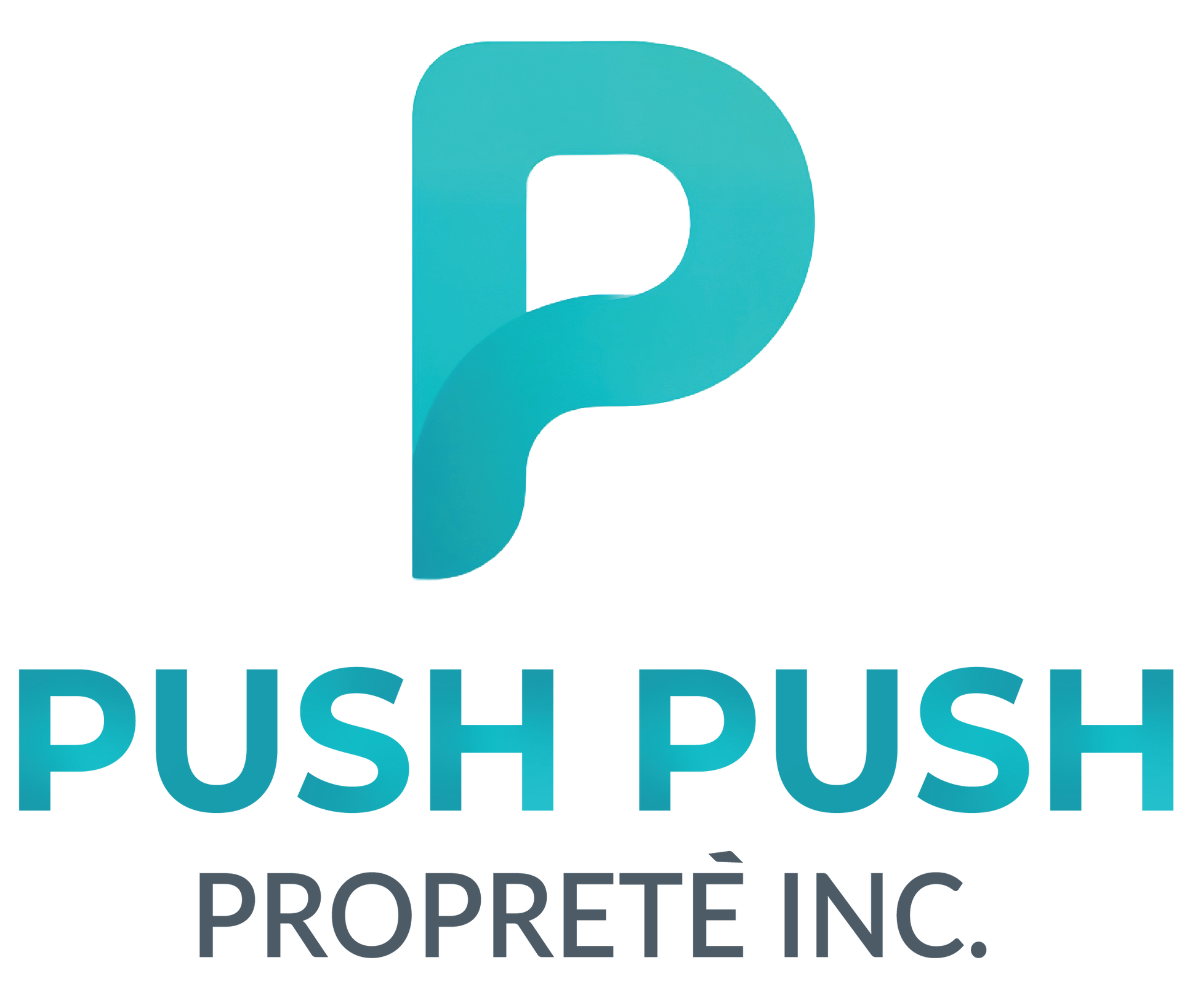Un logo pour une entreprise appelée push push propreté inc.