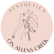Logo: Line drawing of a body with monstera leaves on a pink circle. Text reads 