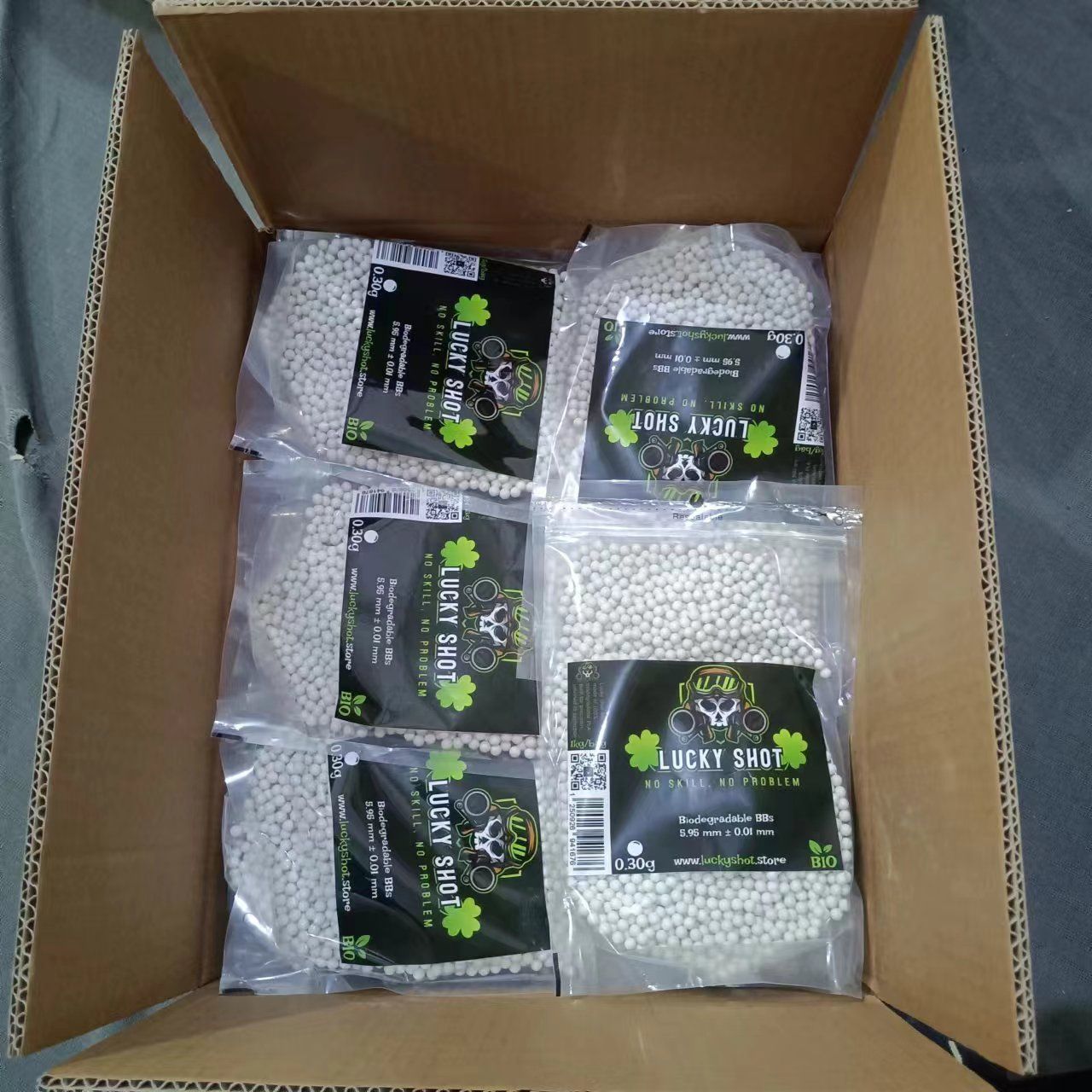 Großpackung (20 Beutel) Lucky Shot 0,30 g Bio-BBs