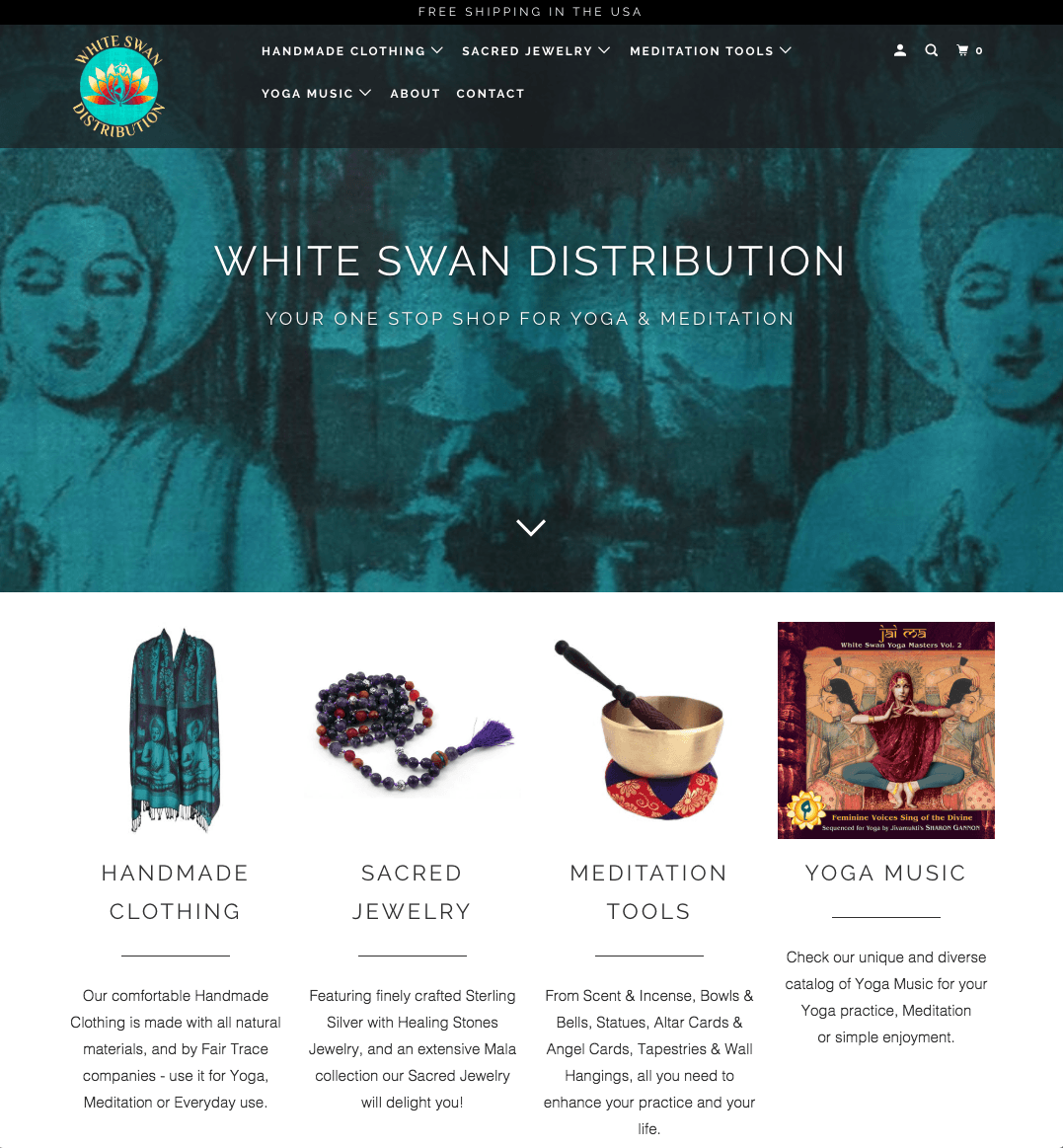 White Swan Distribution Shopify website