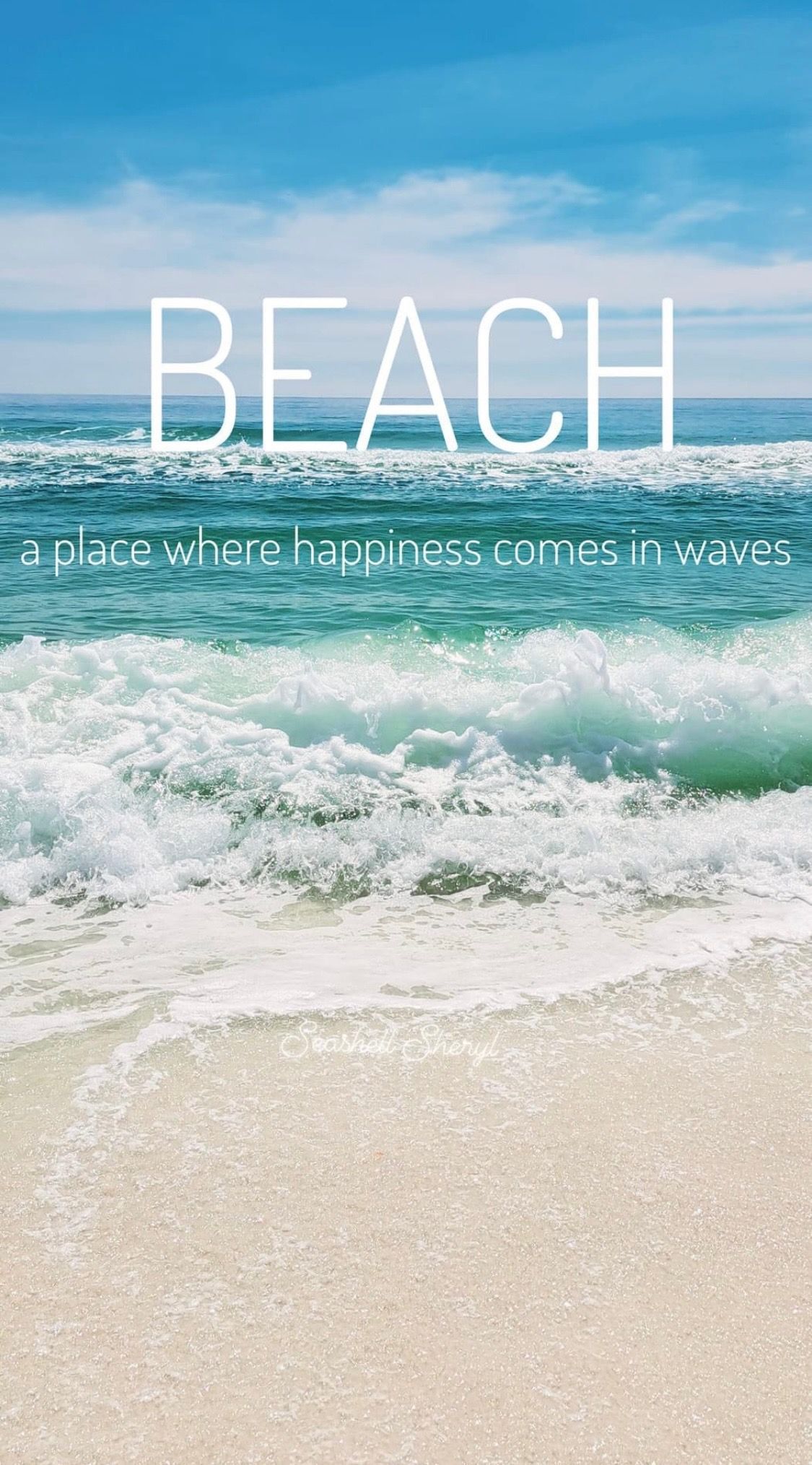 A beach is a place where happiness comes in waves.