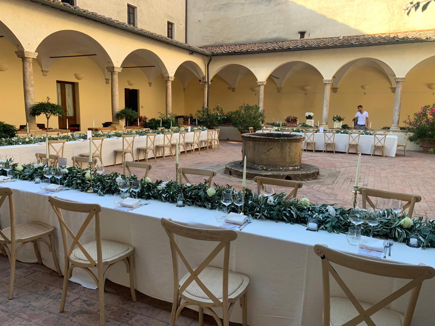 Wedding table with flowers