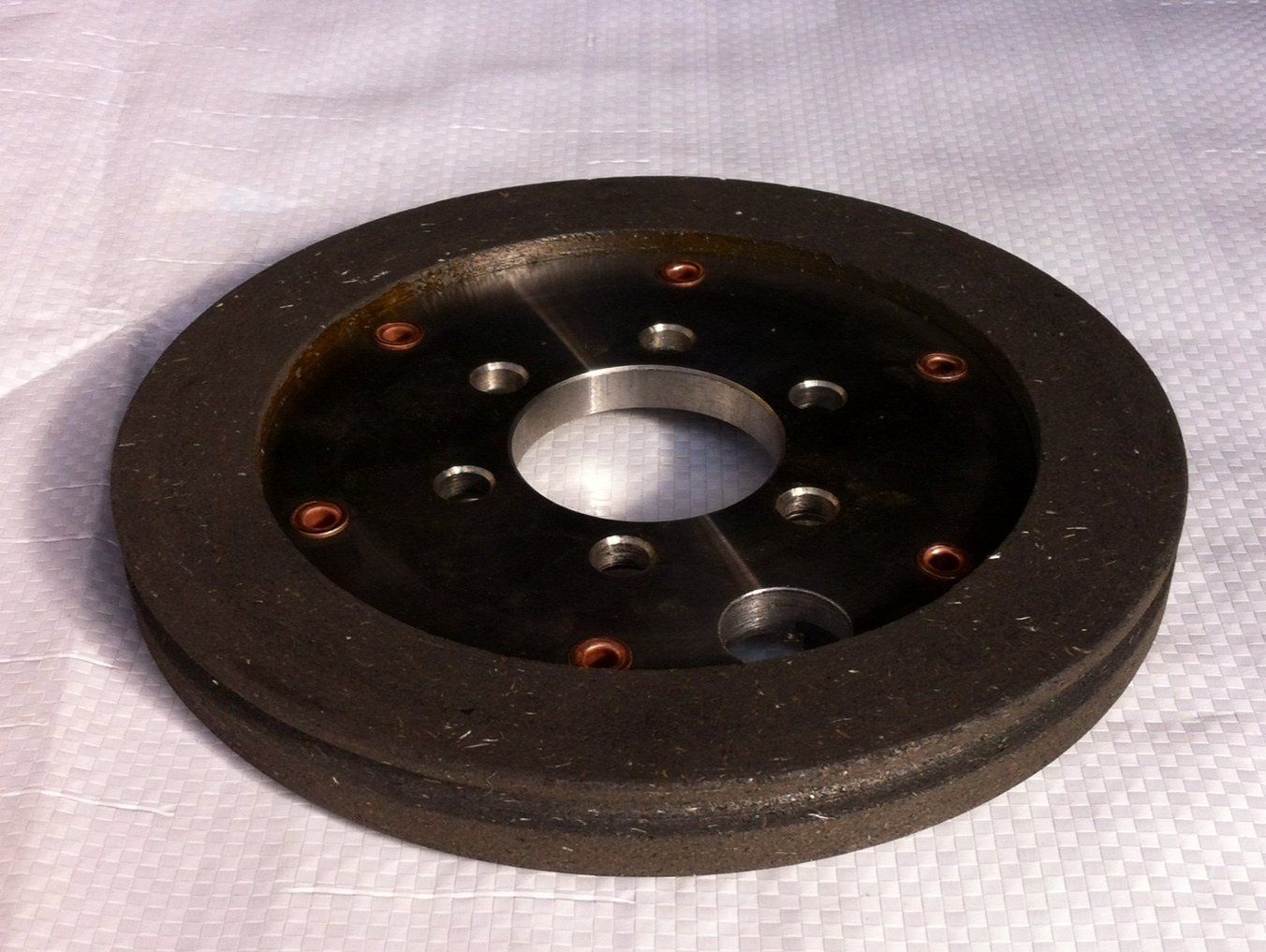 disco di un freno in gomma e metallo