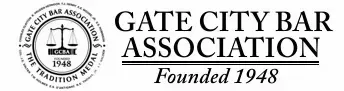 the logo for the Gate City Bar Association that was founded in 1948