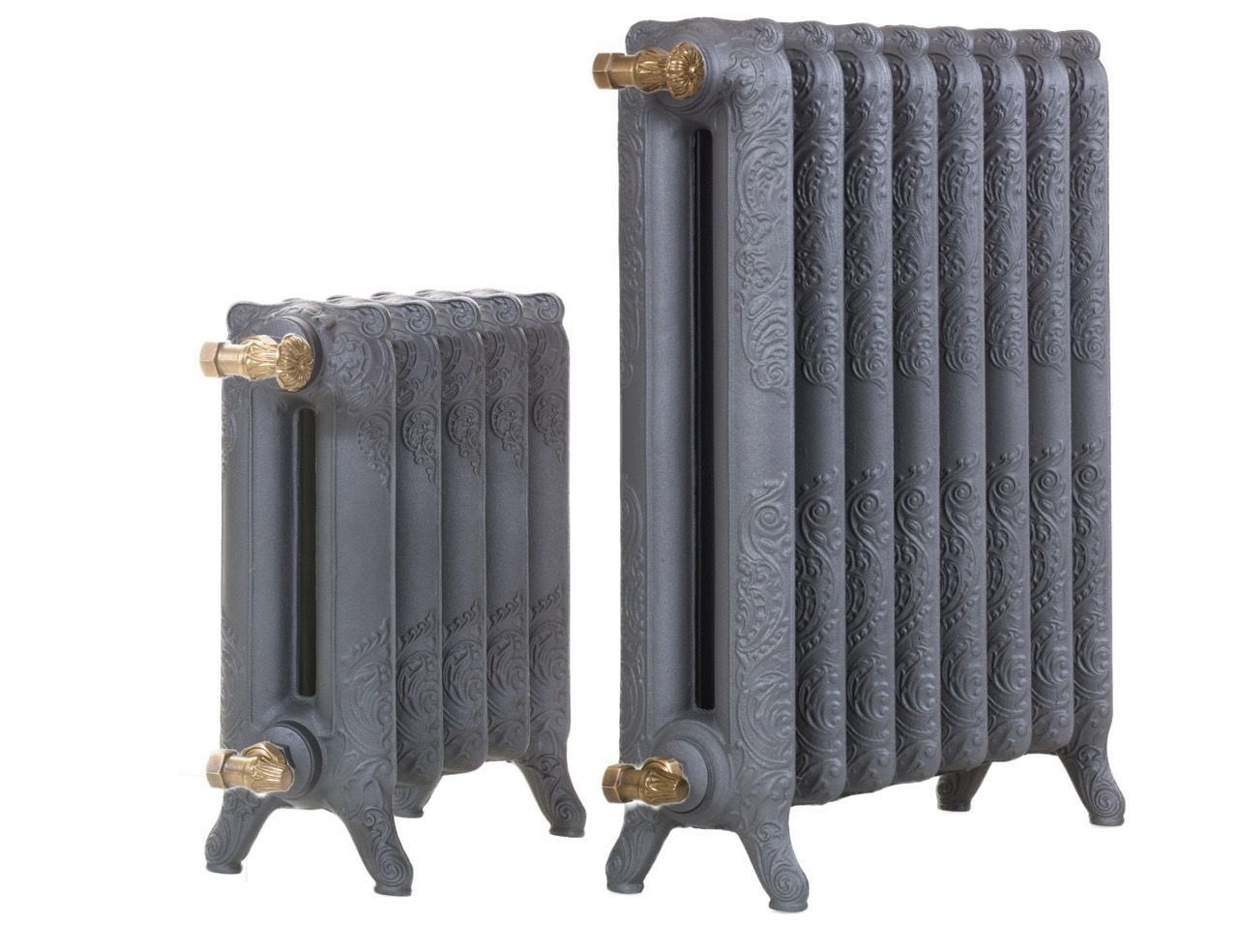 Grauer Gusseisen Heizkörper MERKUR 760 und Merkur 470