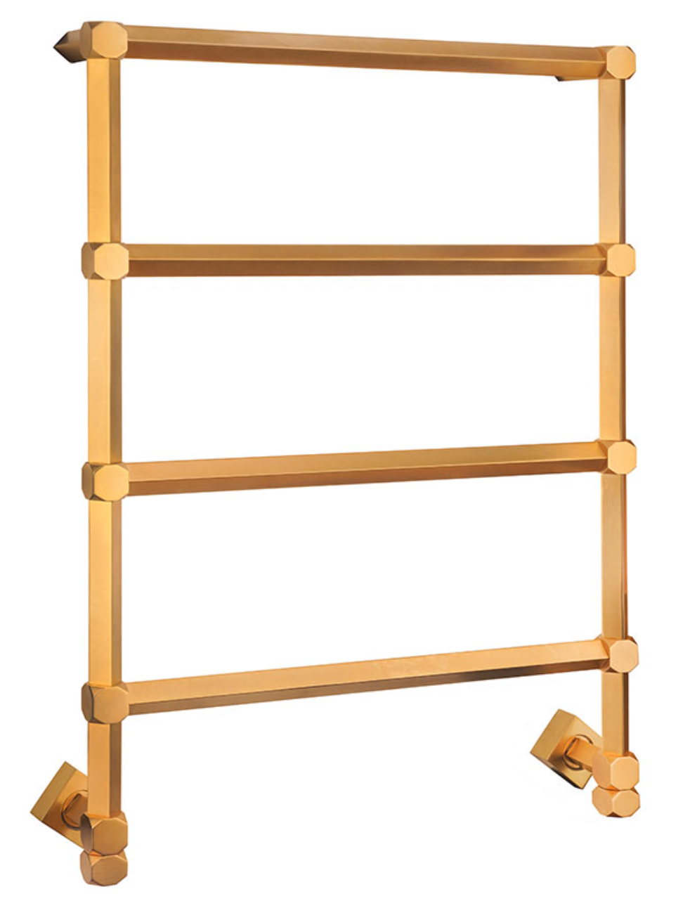 Goldfarbener, an der Wand montierter Handtuchwärmer DIAMANTE