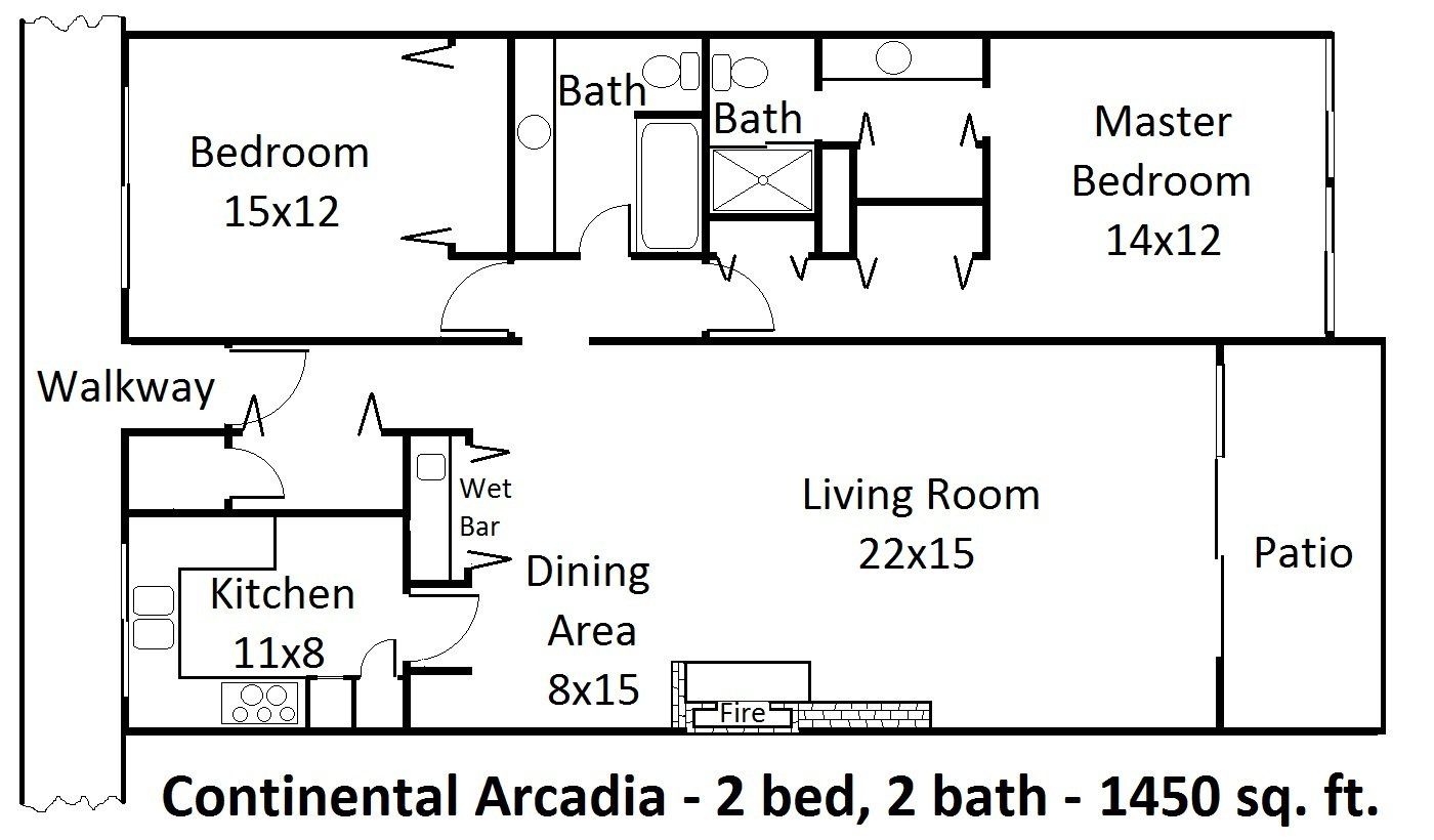 Continental Arcadia 1450 Floor plan