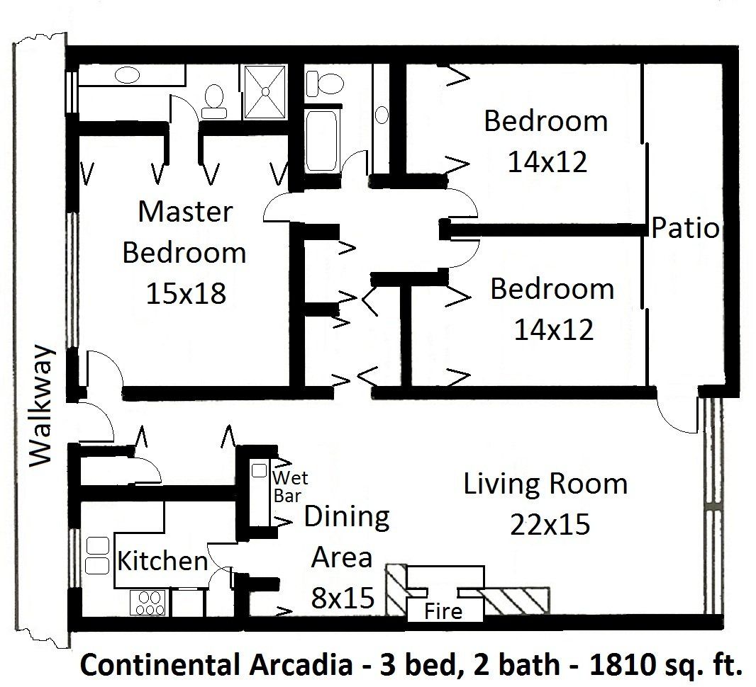 Continental Arcadia 1810 Floor plan