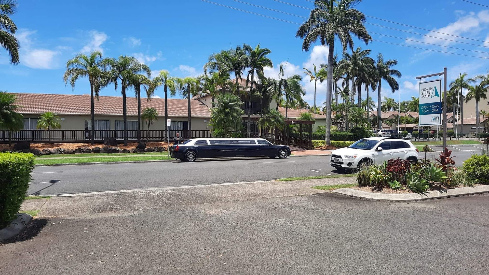 Black Limousine On A Road — Superstretch300 Limousines In Coolum, QLD