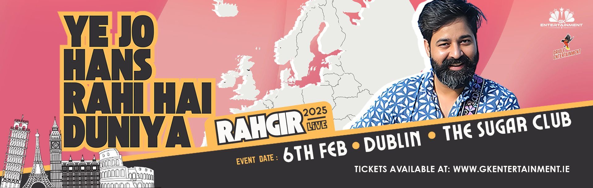 Rahgir Live in Dublin 6th Feb Dublin The Sugar Club 