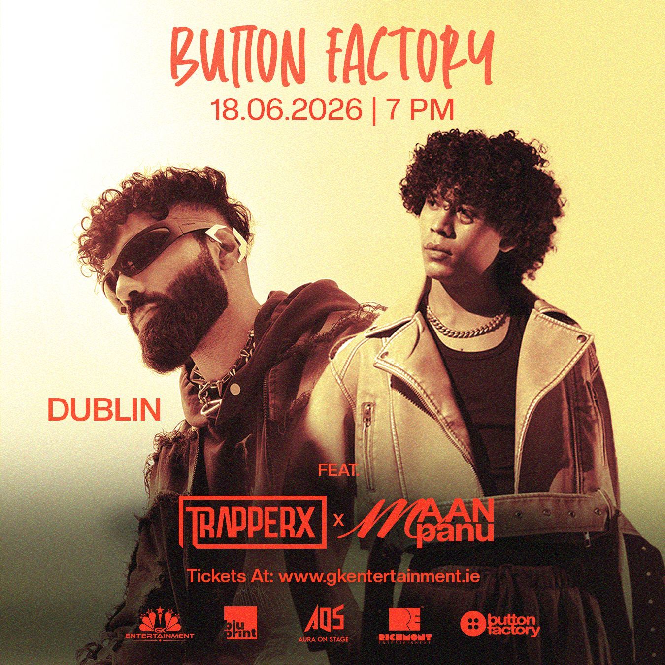 Maan Panu x Trapperx live at Button Factory Dublin on 18 June. A high-energy Desi trap night present
