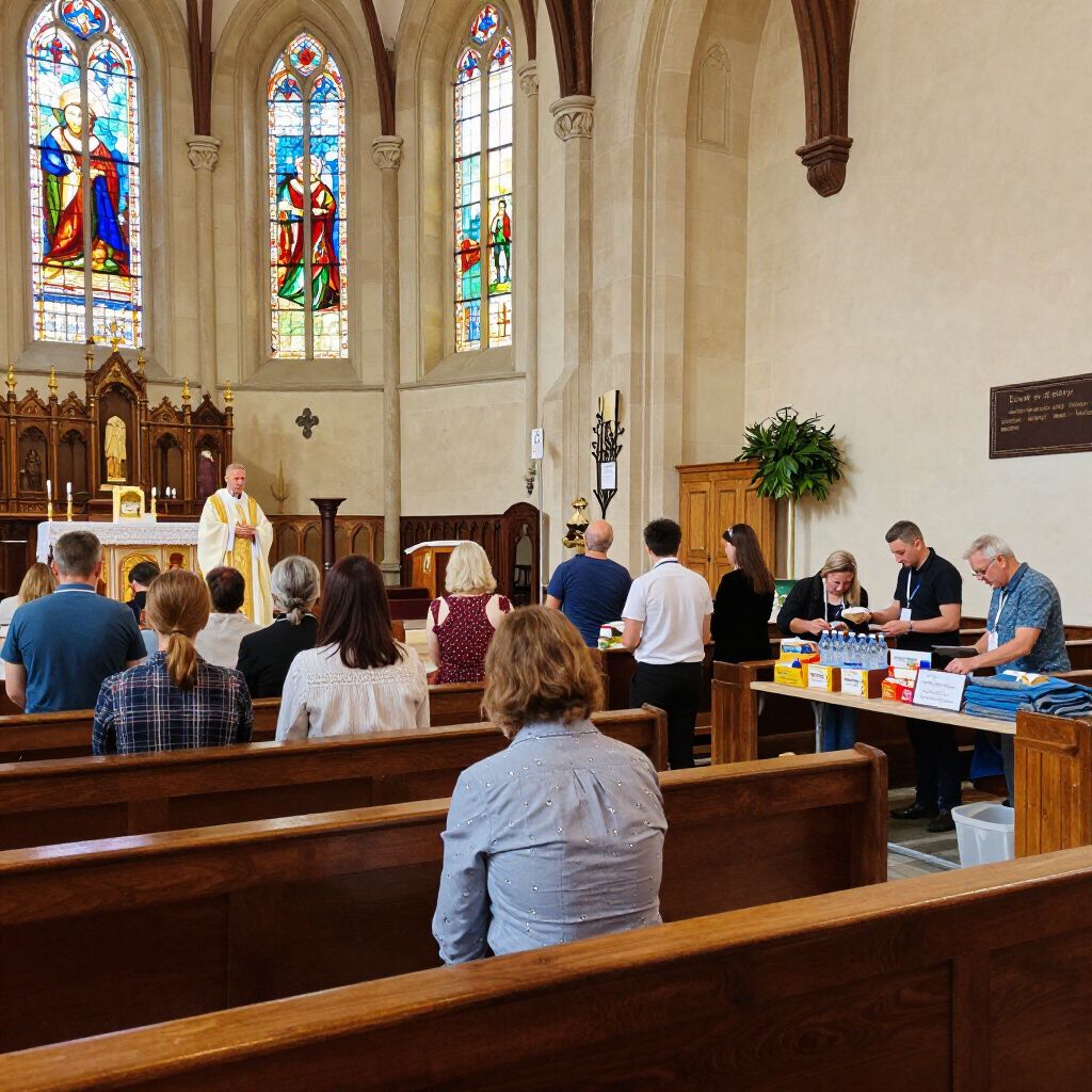 inside photo of church service