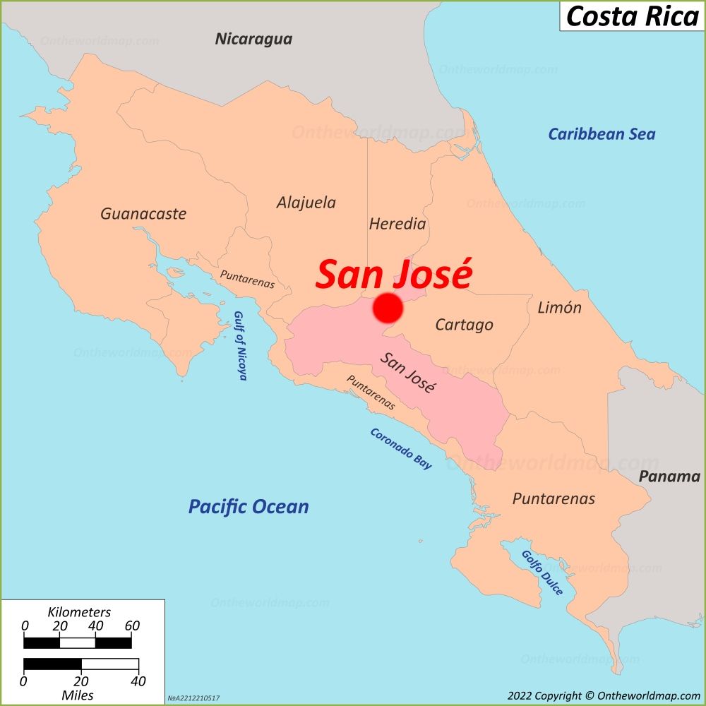 map of San Jose, Costa Rica
