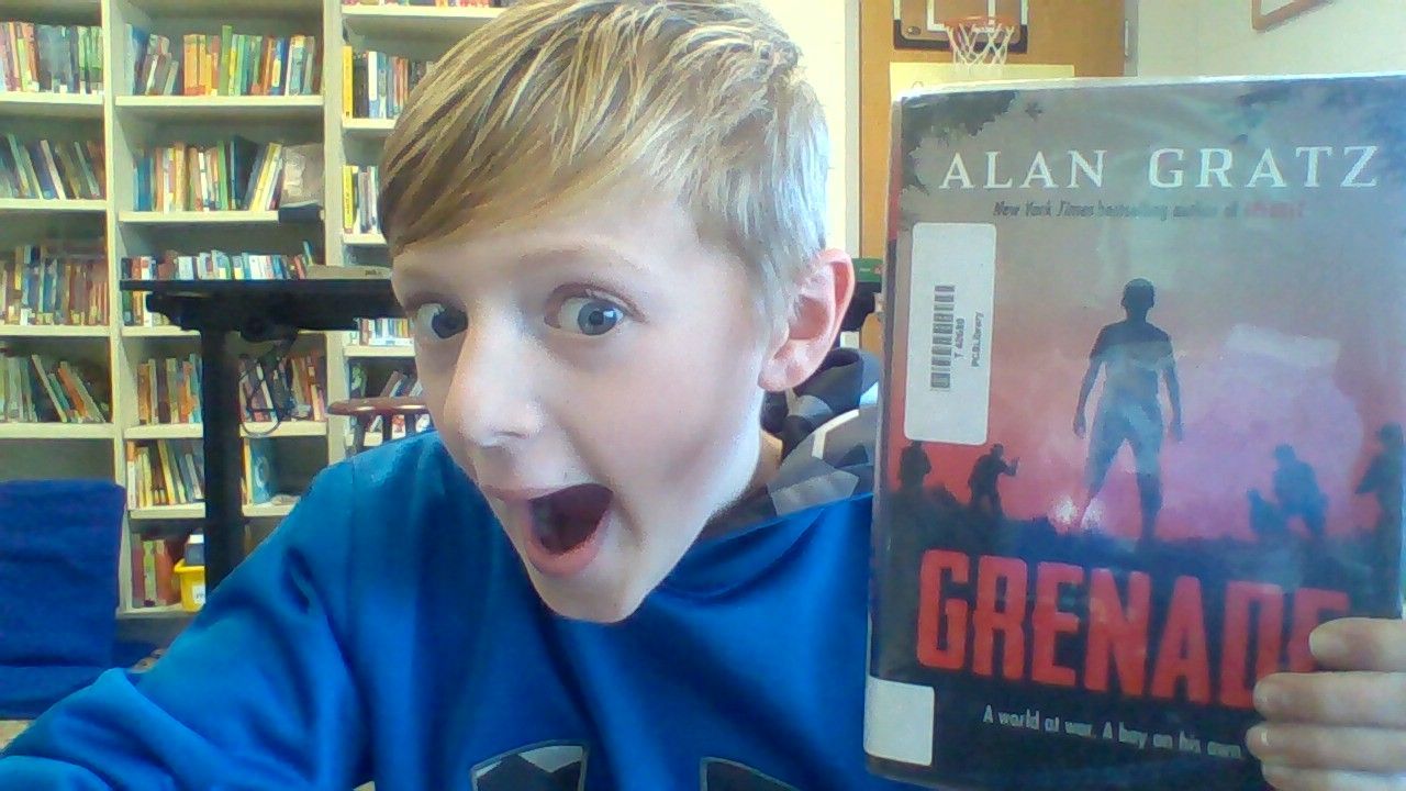 6th grade student sharing a favorite book