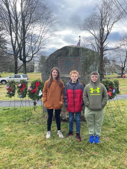 PCS student representatives at 2022 Wreaths Across America