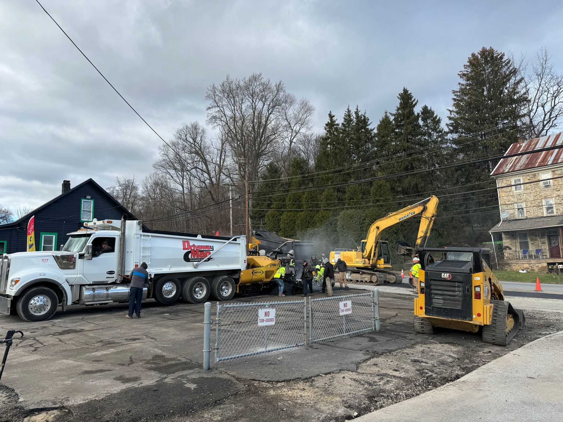 Truck With Yellow Crane — Wilmington, DE — Driveway Man LLC