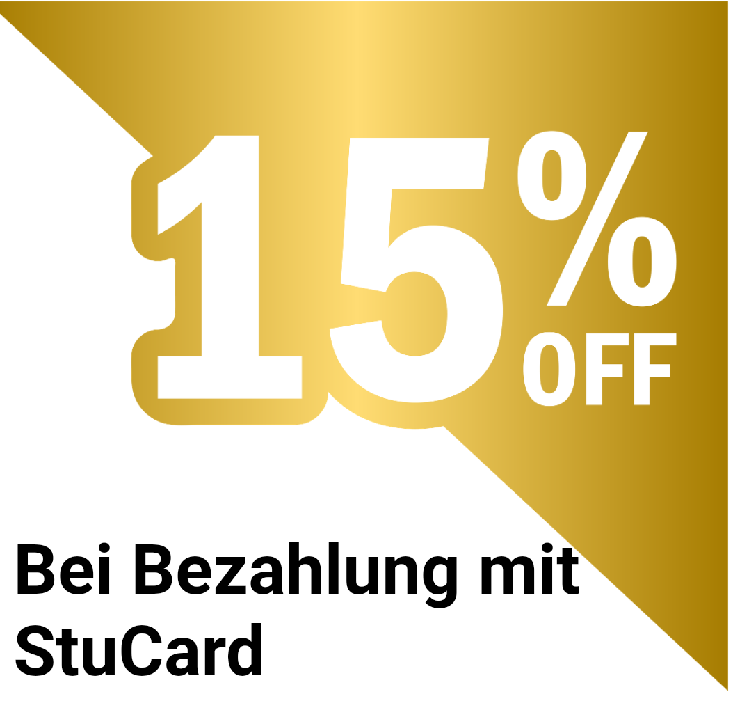 15 % Cashback bei Bezahlung mit StuCard (schwarz)