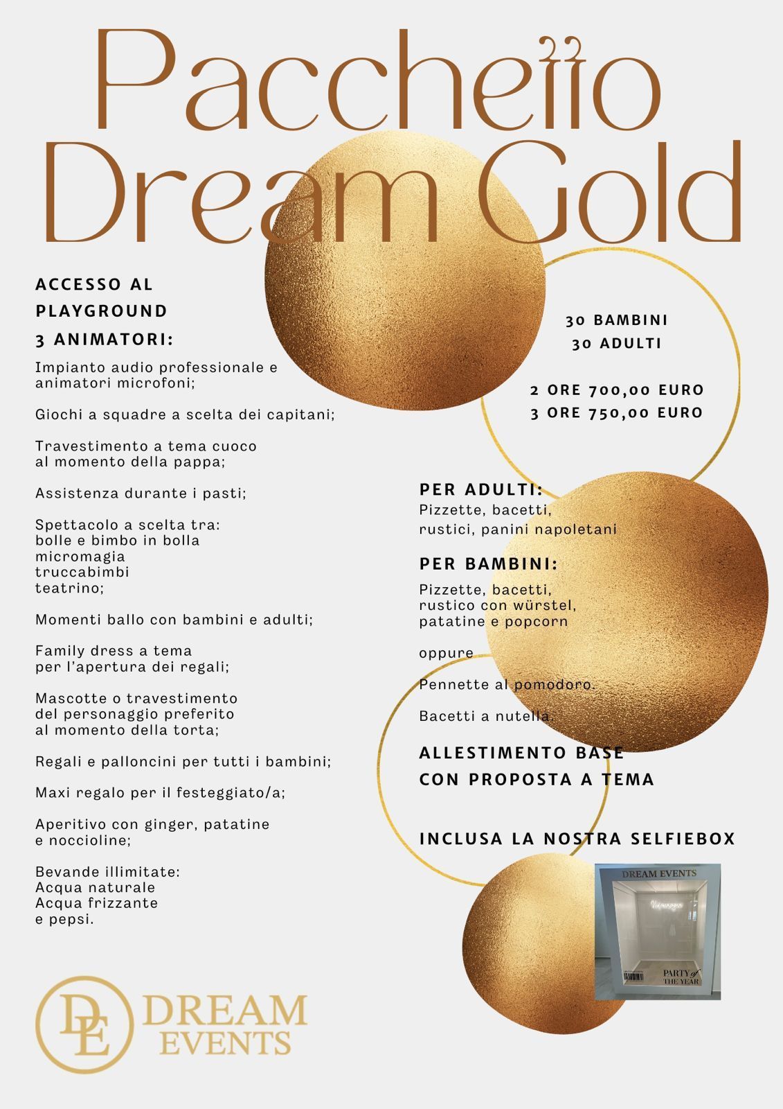 Volantino per il pacchetto feste 