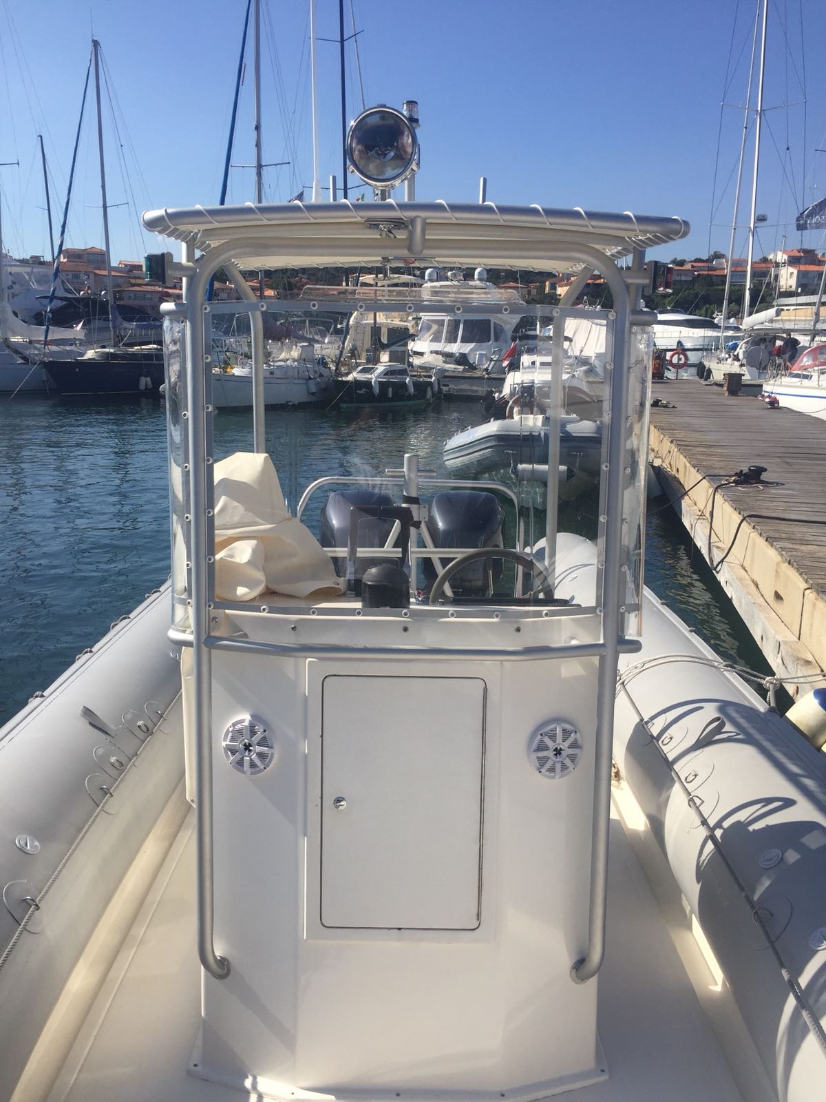 tendalino inox gommone