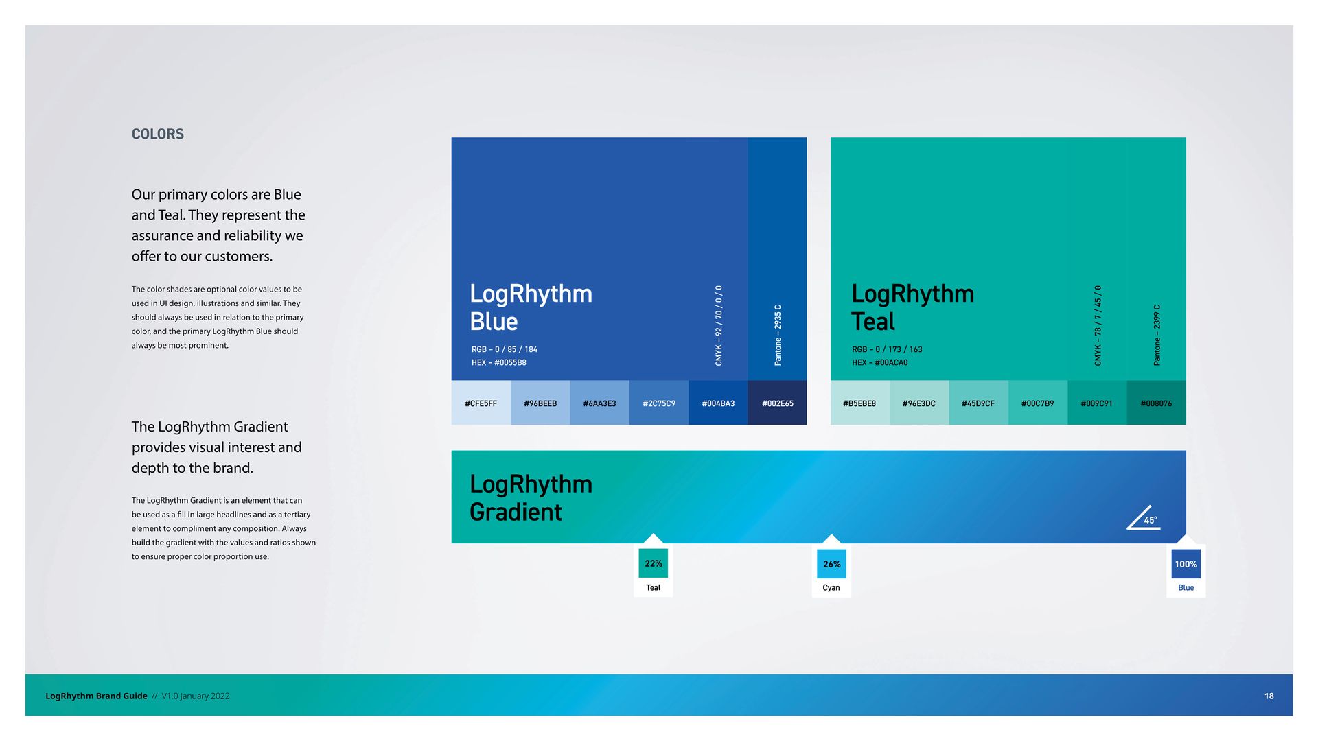 A blue and green graphic with the word logitech on it