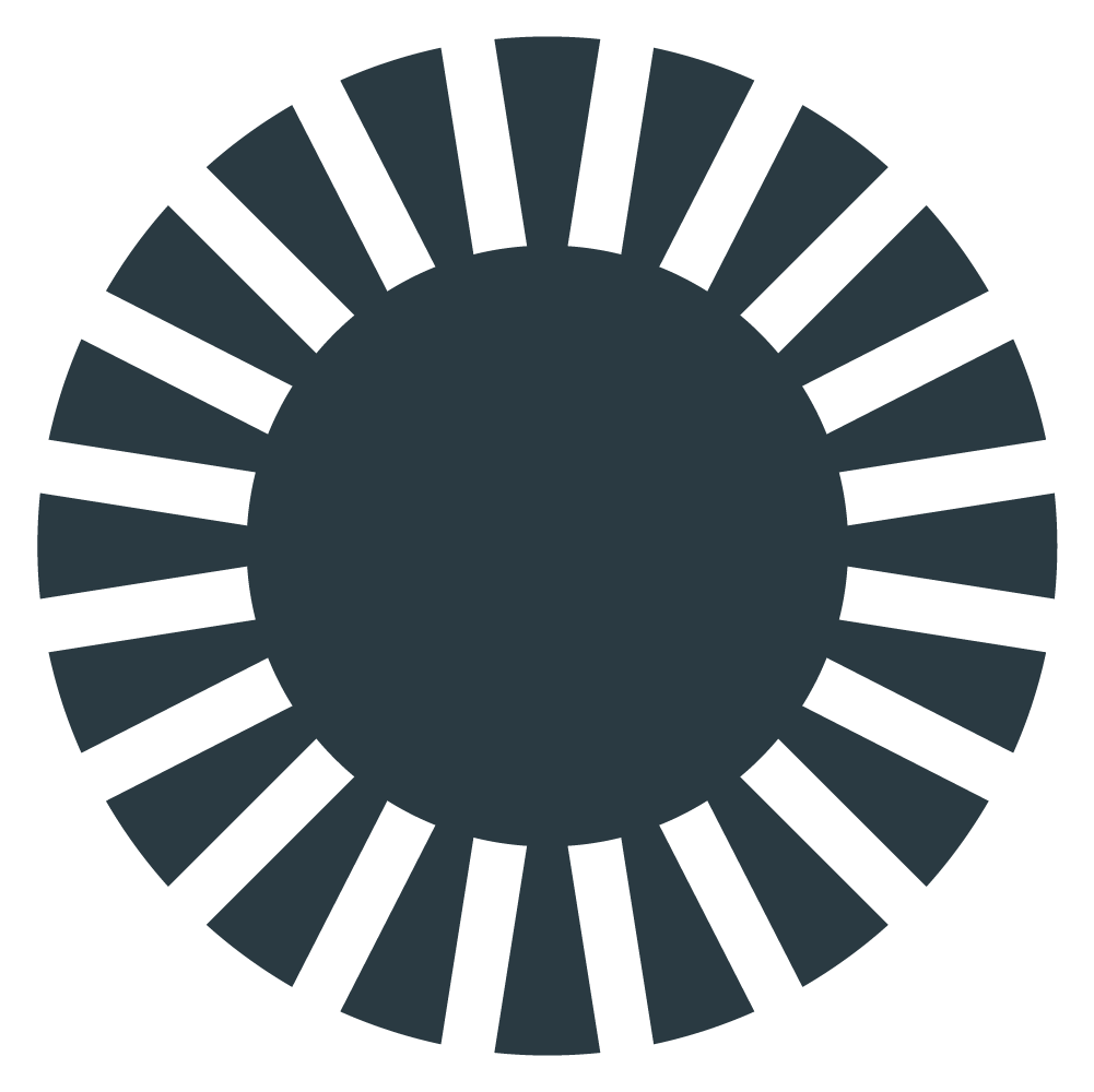 A green and white checkered circle on a white background.