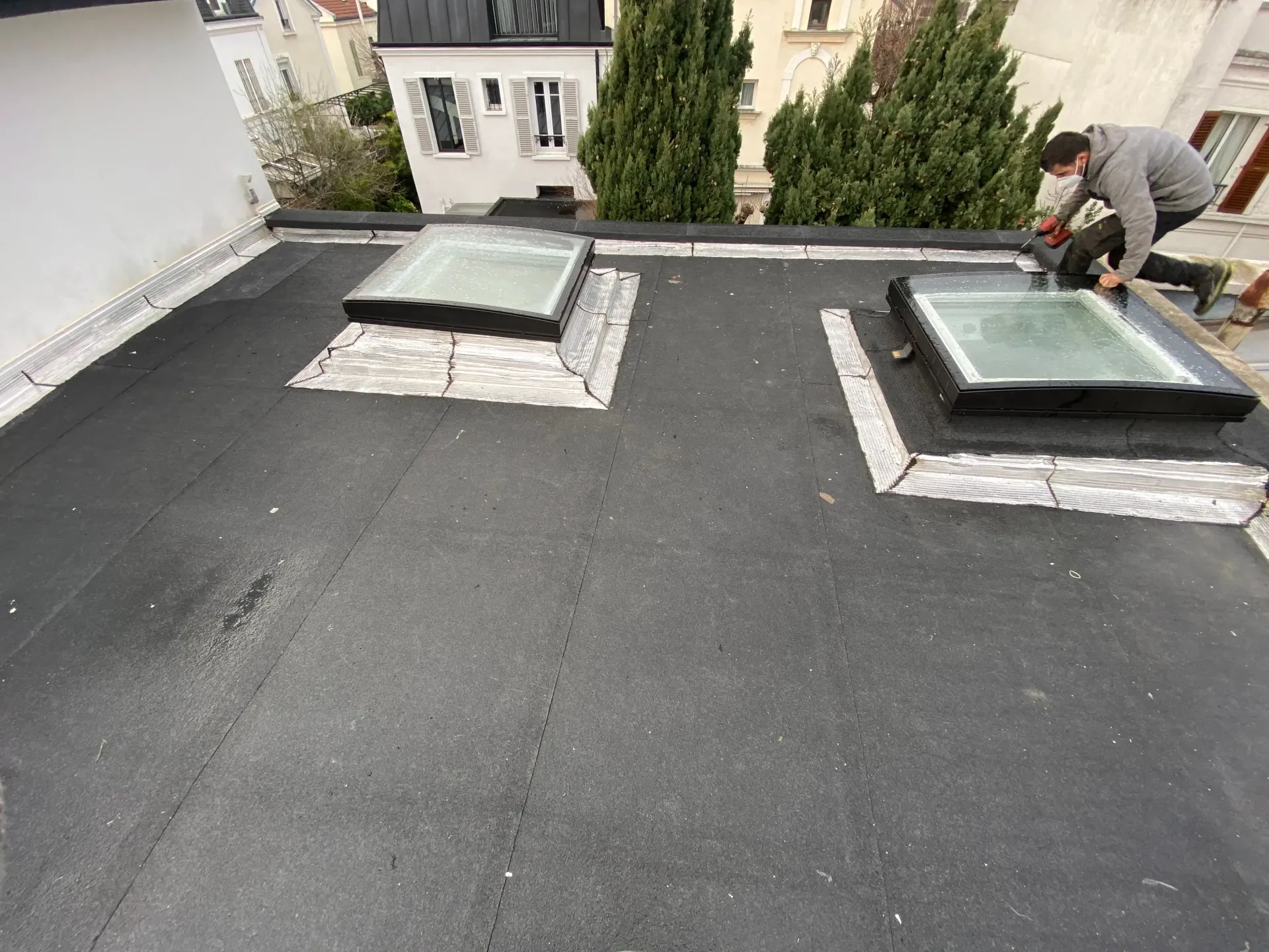 Skydome et désenfumage sur Toiture-Terrasse à Paris