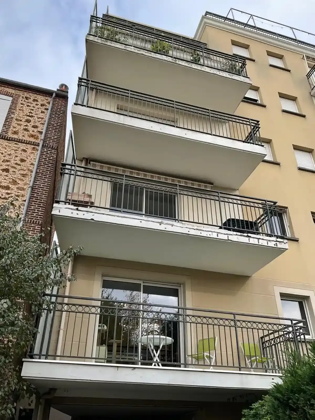 fissures bandeau de balcon – Paris 11e