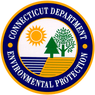 The logo for the connecticut department of environmental protection