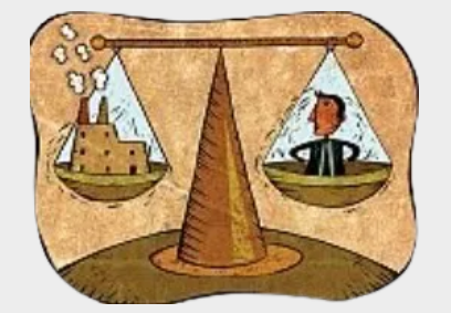 Scales of justice, golden with black outlines, balanced, on a white background.