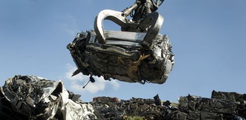 Piles of Scrap metal in Teralba