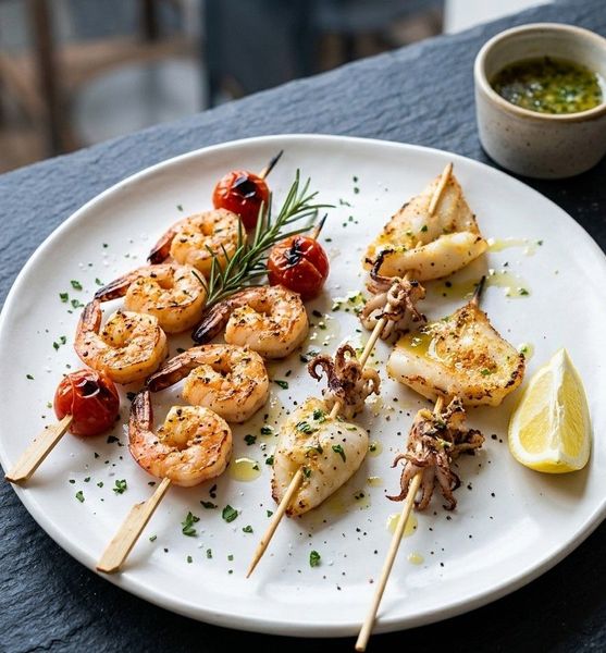 Una ciotola di zuppa di pomodoro guarnita con erbe aromatiche accanto a una ciotola di grissini su un tavolo.