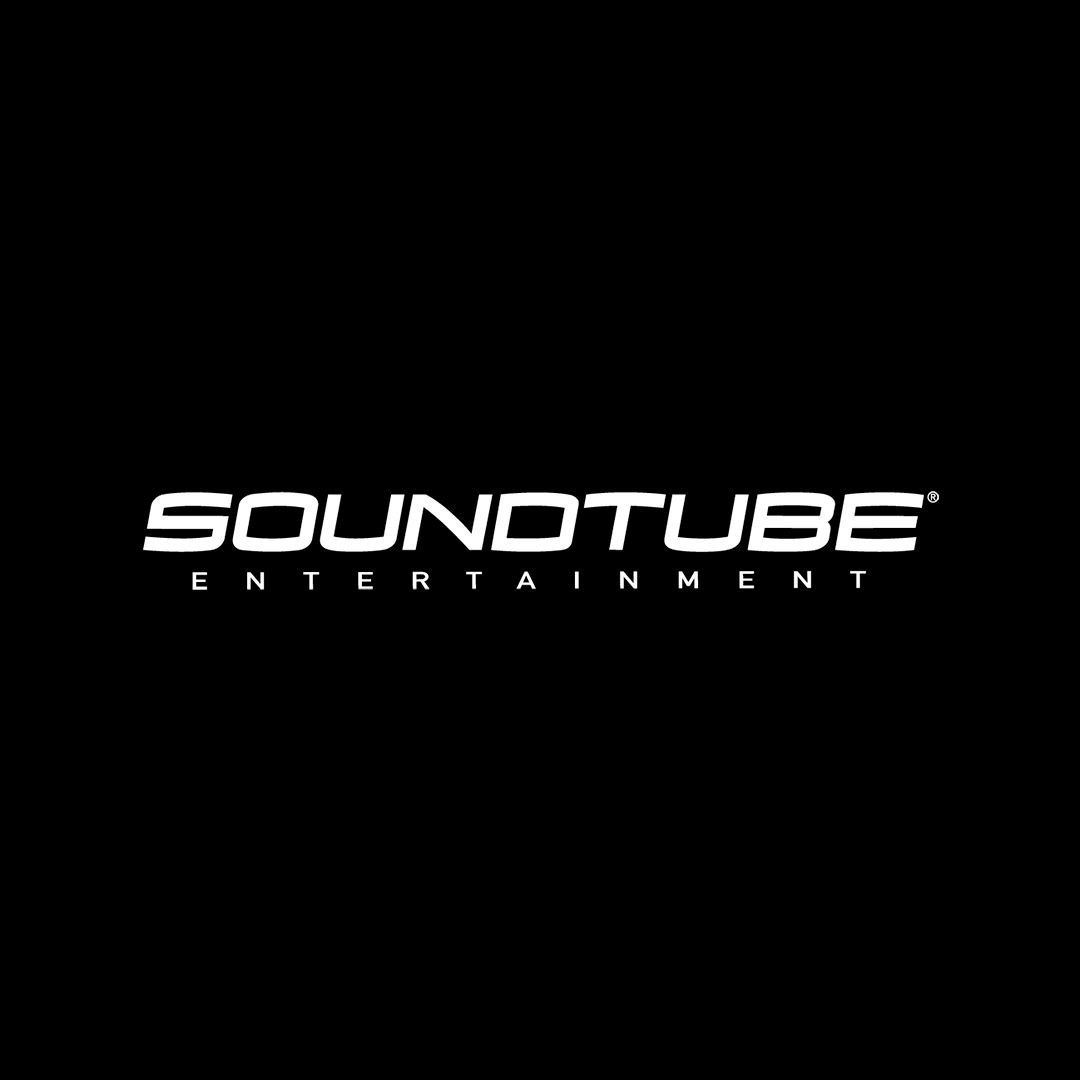 The logo for soundtube entertainment is on a black background.